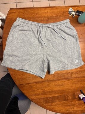 Nike Heather Gray Drawstring Athletic Shorts